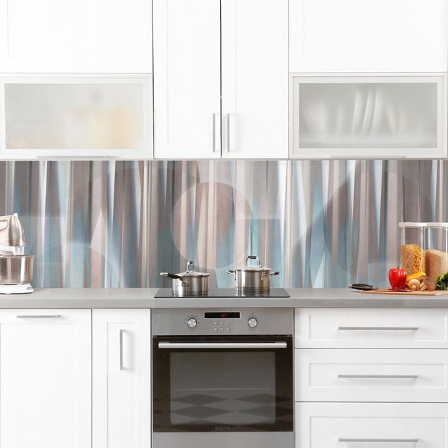 Splashback Geometrical Shapes In Copper And Blue