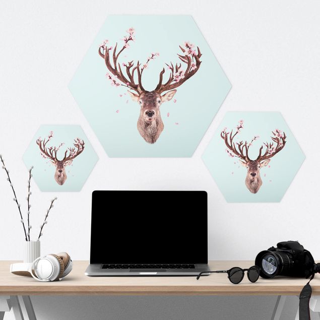 Forex hexagon - Deer With Cherry Blossoms