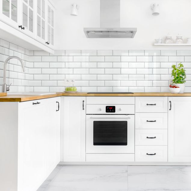 Kitchen splashback tiles White Ceramic Tiles