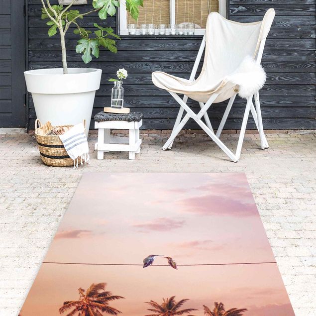 Modern rugs Sunset With Hummingbird