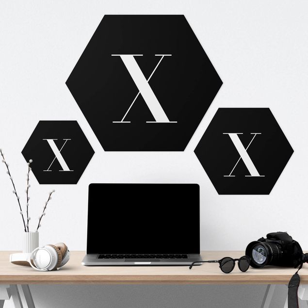 Forex hexagon - Letter Serif Black X