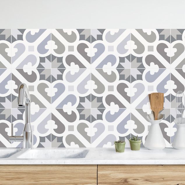 Splashback patterns Geometrical Tiles - Air