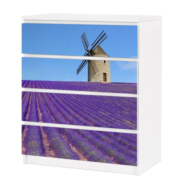 Adhesive film for furniture IKEA - Malm chest of 4x drawers - Lavender Scent In The Provence