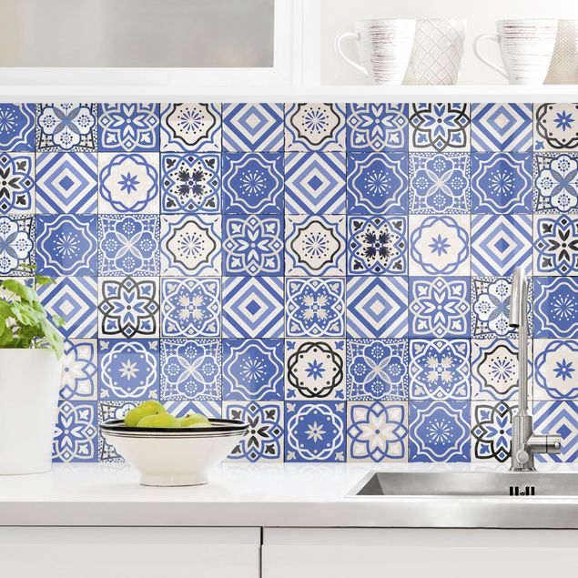 Kitchen splashback patterns Mediterranean Tile Pattern