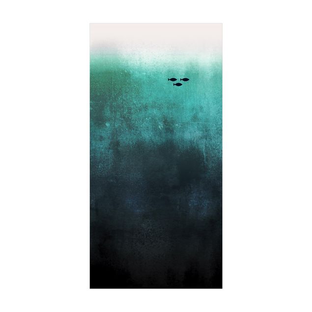 teal rugs for living room Fish In The Deep Sea