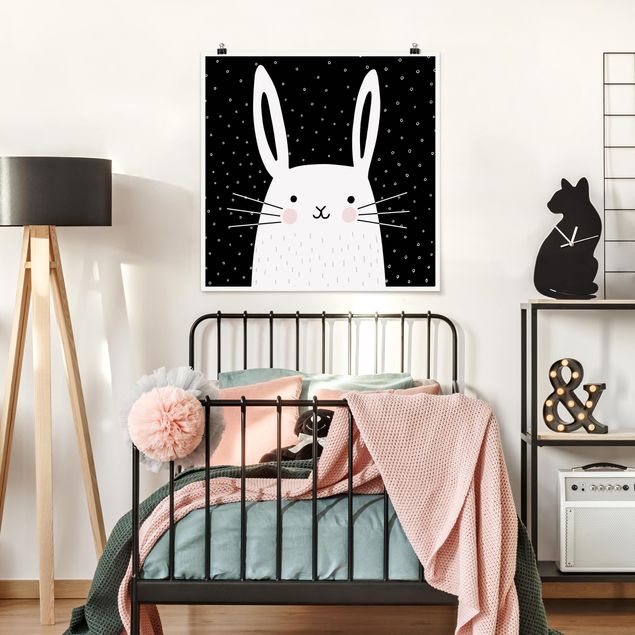 Poster - Zoo With Patterns - Hase
