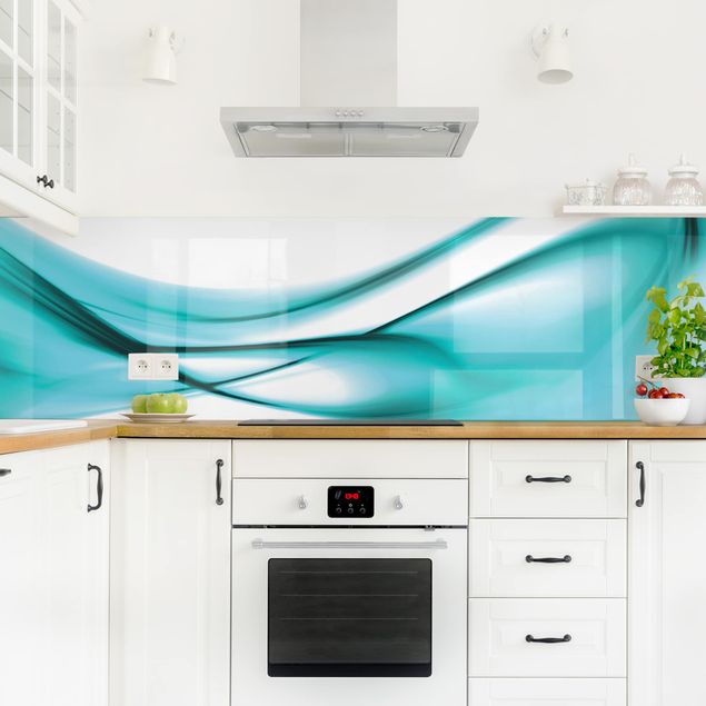 Kitchen wall cladding - Turquoise Design
