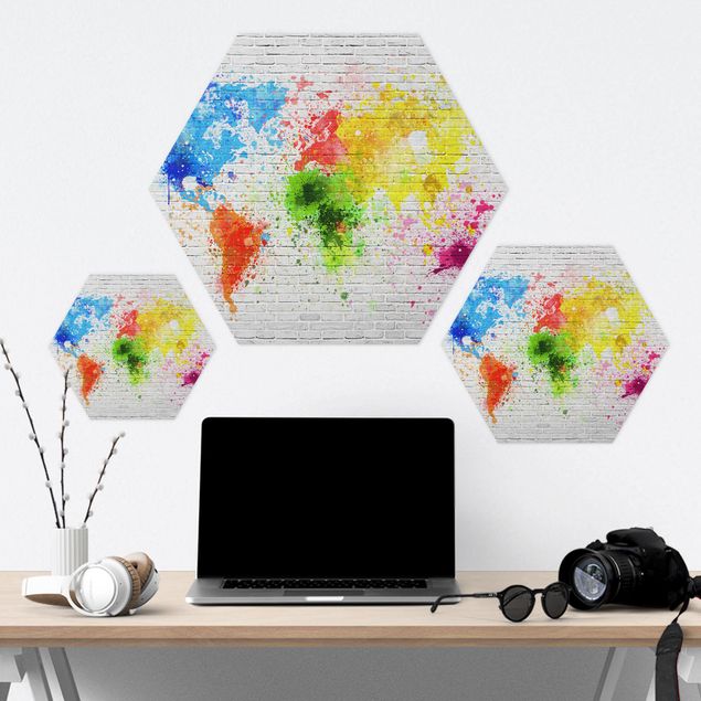Forex hexagon - White Brick Wall World Map