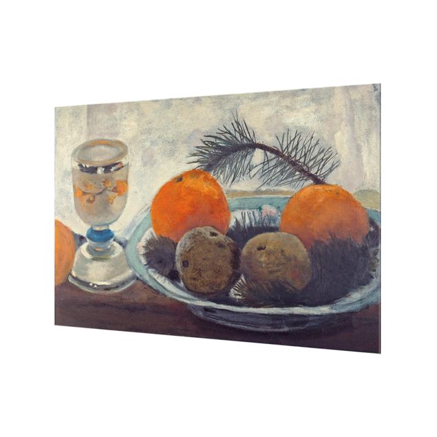 Splashback - Paula Modersohn-Becker - Still Life with frosted Glass Mug, Apples and Pine Branch