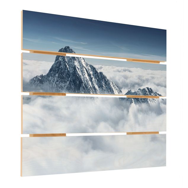Print on wood - The Alps Above The Clouds