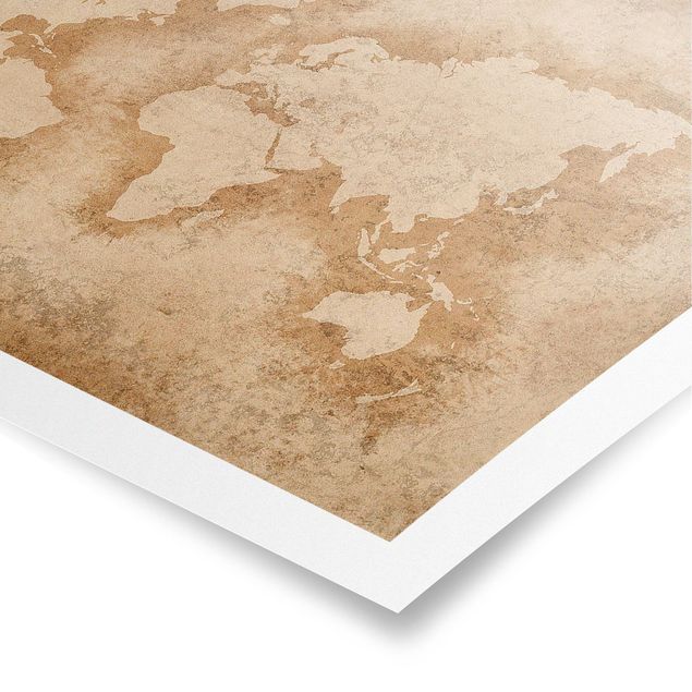 Poster - Antique World Map