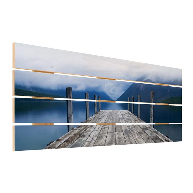 Print on wood - Nelson Lakes National Park New Zealand