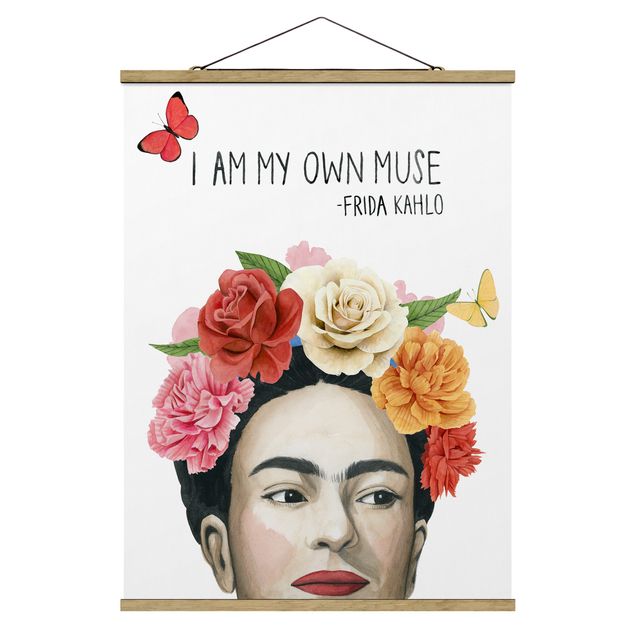 Fabric print with poster hangers - Frida's Thoughts - Muse