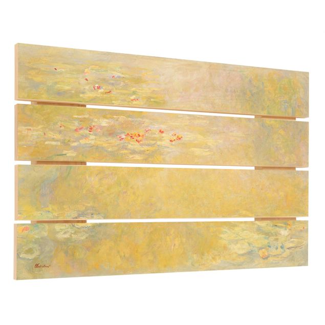 Print on wood - Claude Monet - The Water Lily Pond