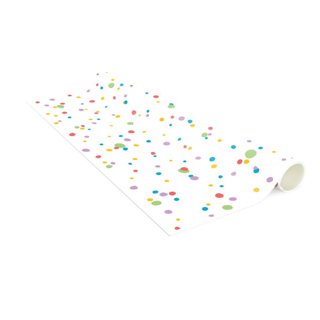 white mats Drawn Little Dots Colourful