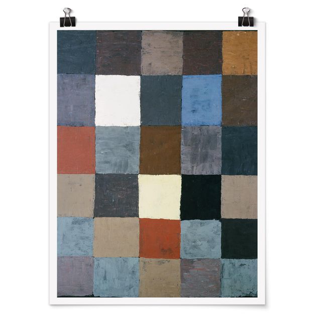 Poster art print - Paul Klee - Color Chart (on Gray)