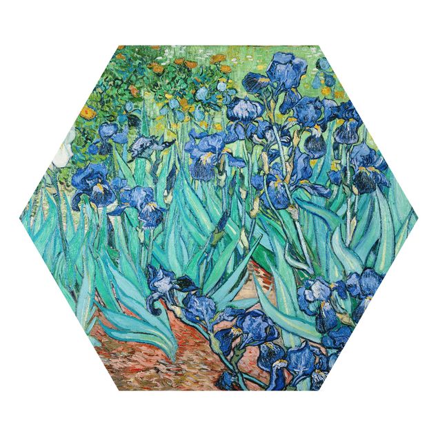 Alu-Dibond hexagon - Vincent Van Gogh - Iris