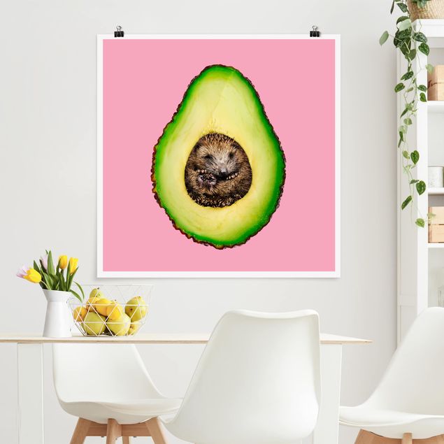 Poster - Avocado With Hedgehog