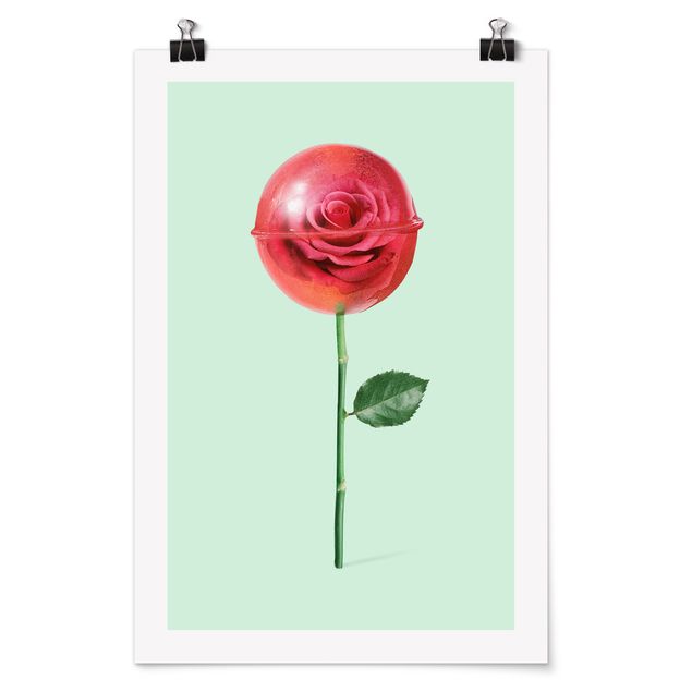 Poster - Rose With Lollipop