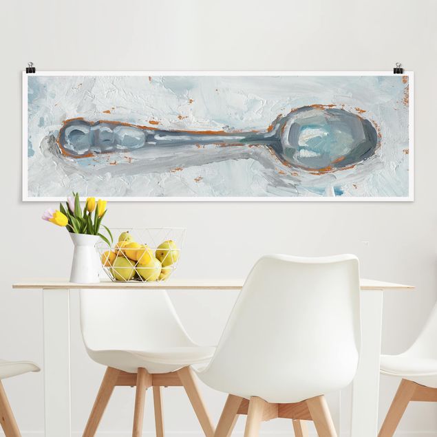 Panoramic poster kitchen - Impressionistic Cutlery - Spoon