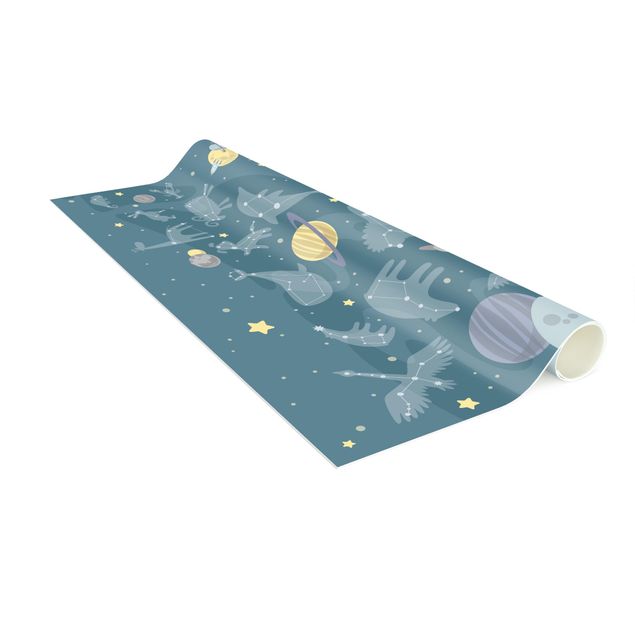 mandala rugs Planets With Zodiac And Rockets
