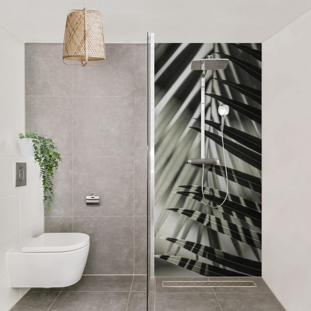 Shower wall cladding - Interplay Of Shaddow And Light On Palm Fronds