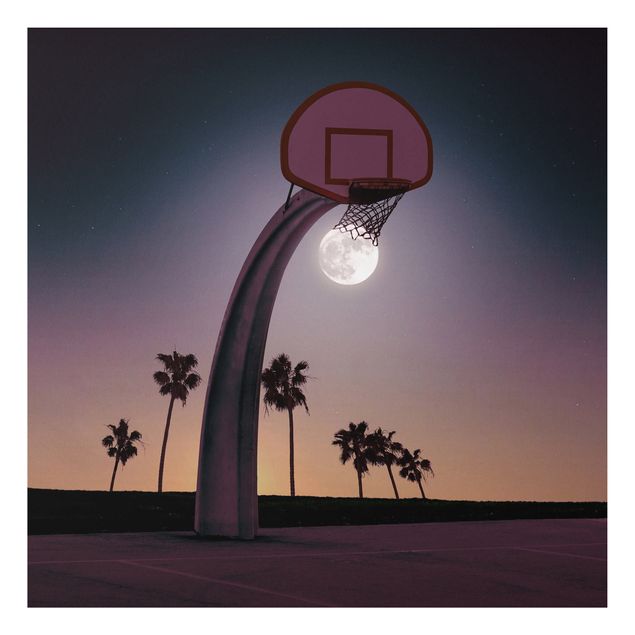 Print on aluminium - Basketball With Moon