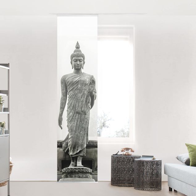 Sliding panel curtains set - Buddha Statue