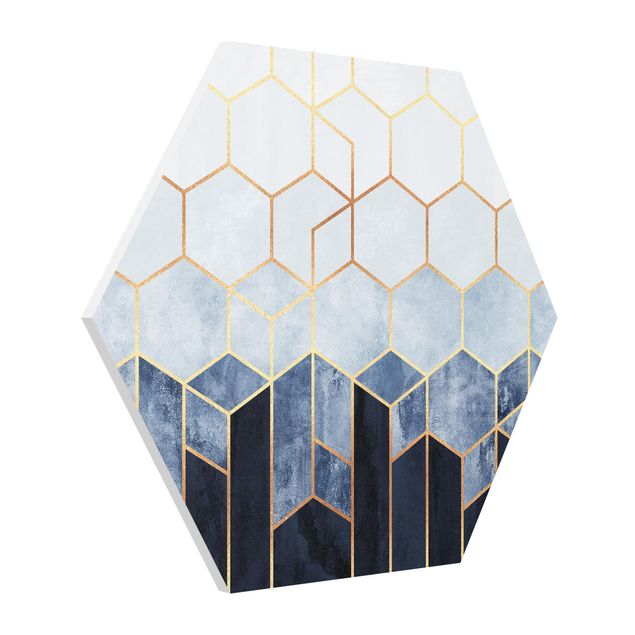 Forex hexagon - Golden Hexagons Blue White