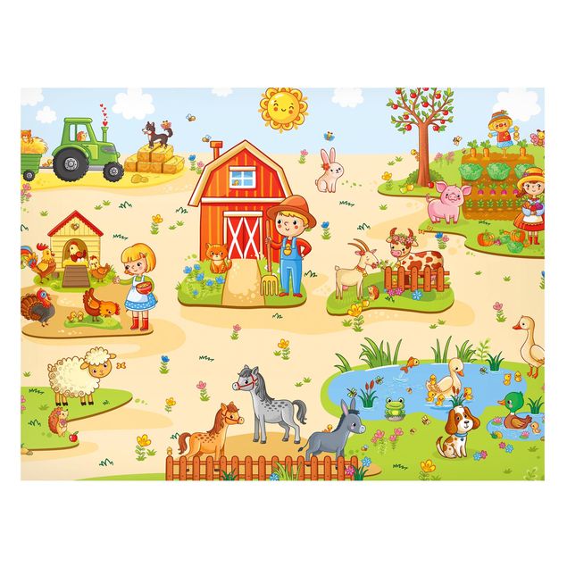 Magnetic memo board - Playoom Mat Farm - Farm Work Is Fun