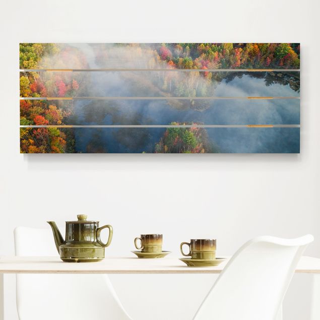 Print on wood - Aerial View - Autumn Symphony