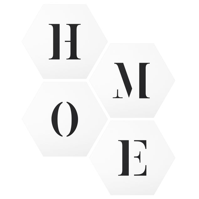 Forex hexagon - Letters HOME Black Set II