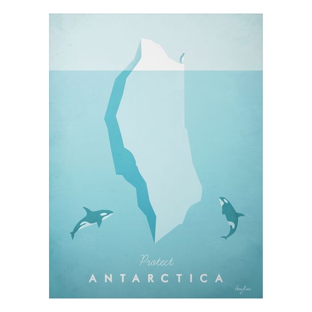 Print on aluminium - Travel Poster - Antarctica