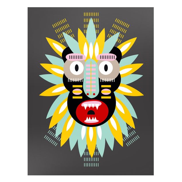 Magnetic memo board - Collage Ethnic Mask - King Kong
