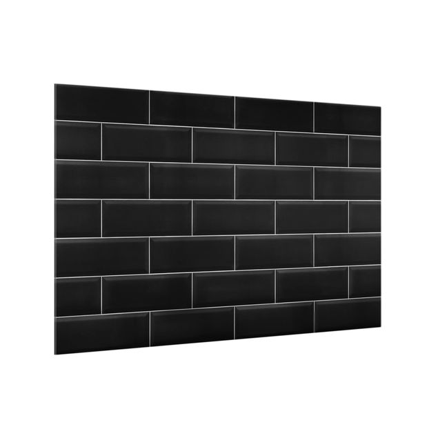Glass splashback stone Ceramic Tiles Black