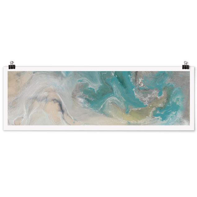 Panoramic poster abstract - Tide With Flotsam I