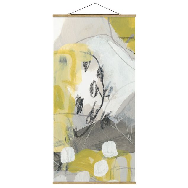 Fabric print with poster hangers - Lemons In The Mist III