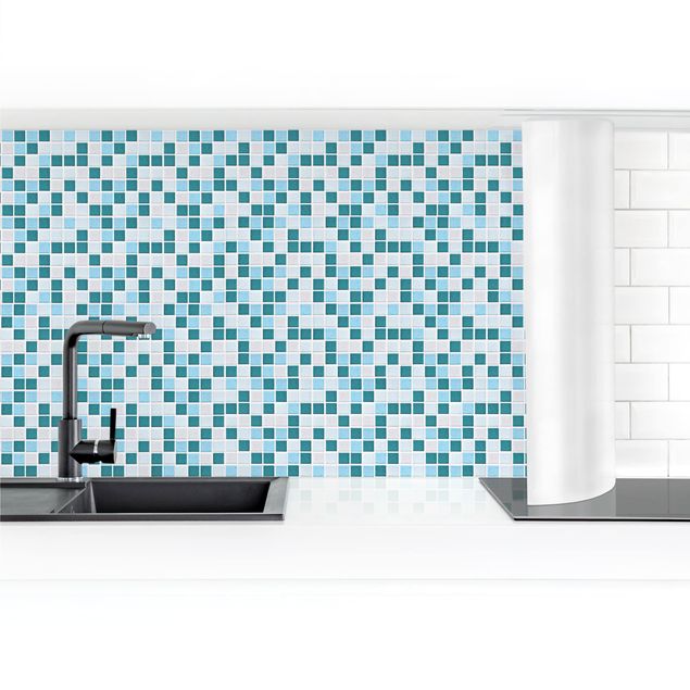 Kitchen wall cladding - Mosaic Tiles Turquoise Blue