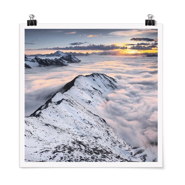 Poster - View Of Clouds And Mountains