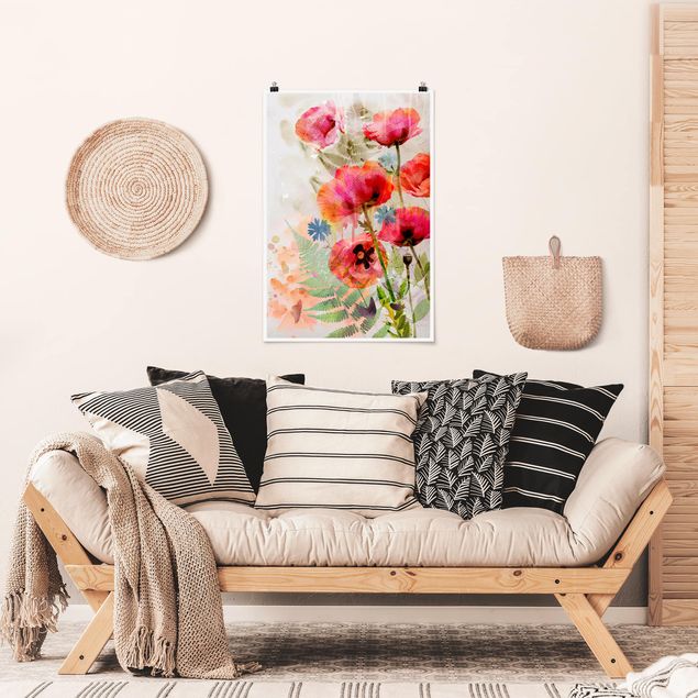 Poster flowers - Watercolour Flowers Poppy