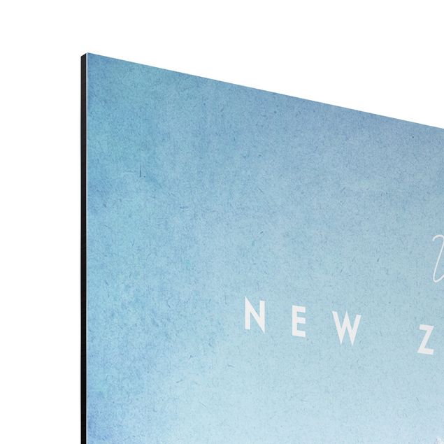 Print on aluminium - Travel Poster - New Zealand