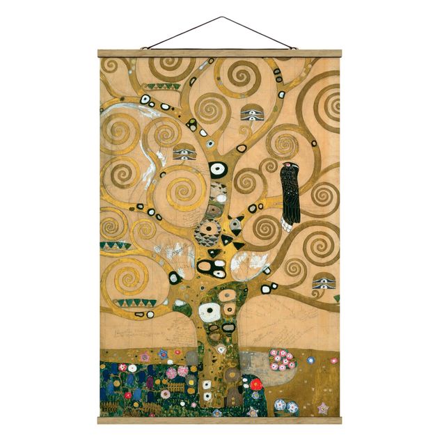 Fabric print with poster hangers - Gustav Klimt - The Tree of Life