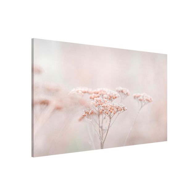 Magnetic memo board - Pale Pink Wild Flowers