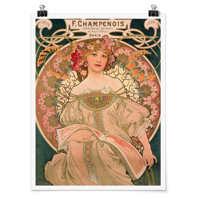 Poster art print - Alfons Mucha - Poster For F. Champenois