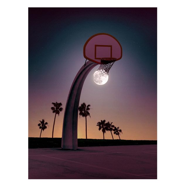 Magnetic memo board - Basketball With Moon