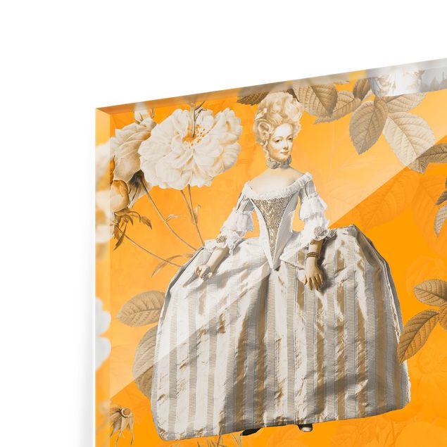 Splashback - Opulent Dress In The Garden On Orange - Landscape format 1:1