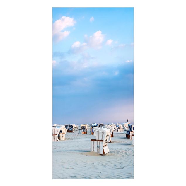 Magnetic memo board - Beach Chairs On The North Sea Beach