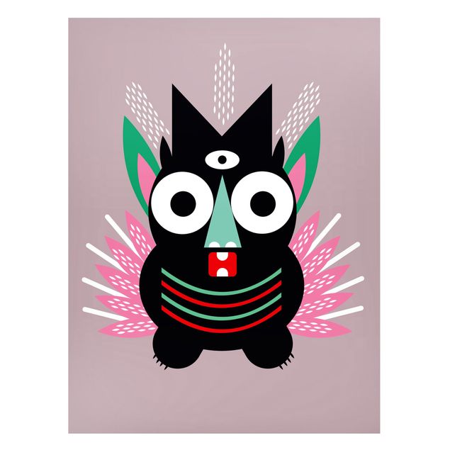 Magnetic memo board - Collage Ethno Monster - Claws
