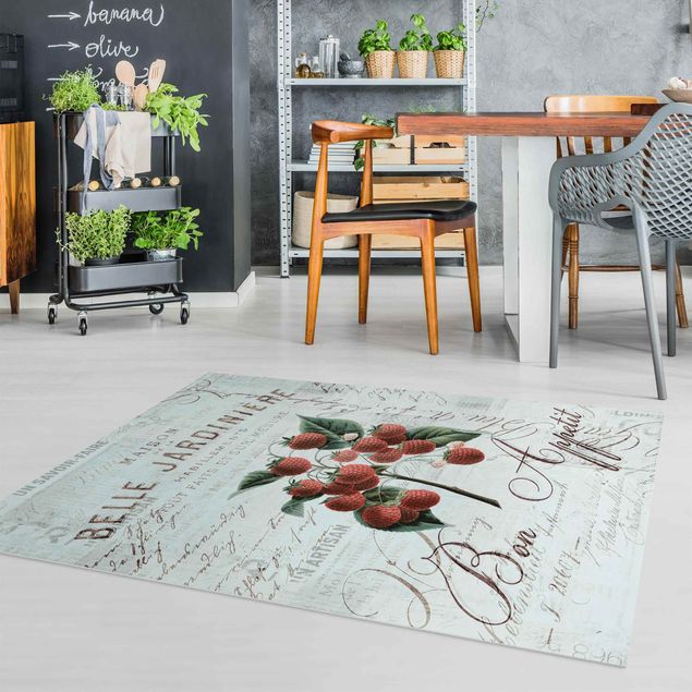 Outdoor rugs Shabby Chic Collage - Raspberry
