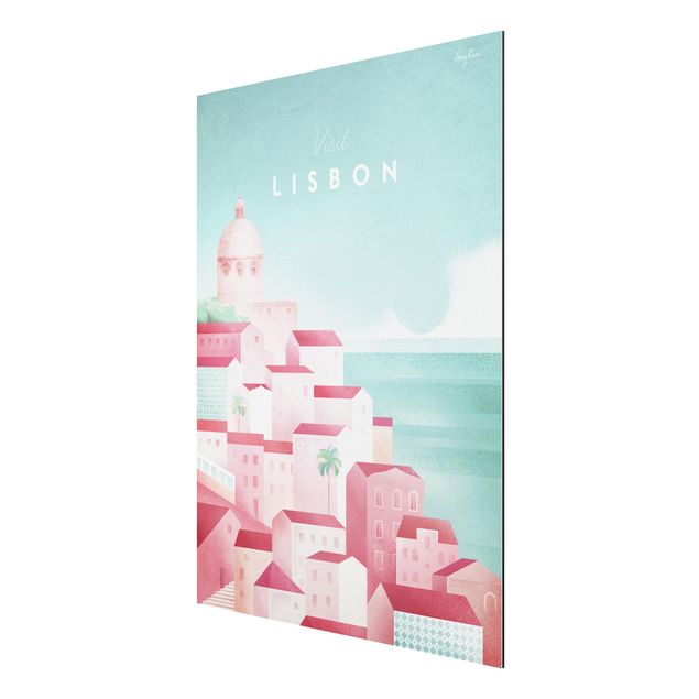Print on aluminium - Travel Poster - Lisbon